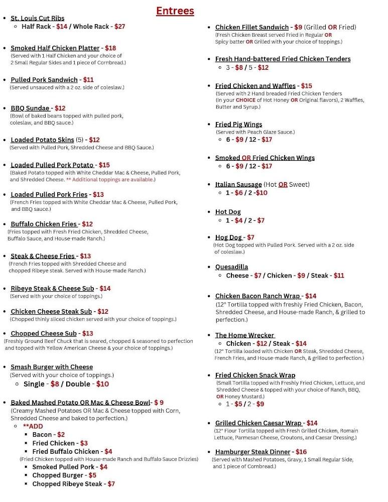 Fisher's Roadhouse Cafe Menu image 2